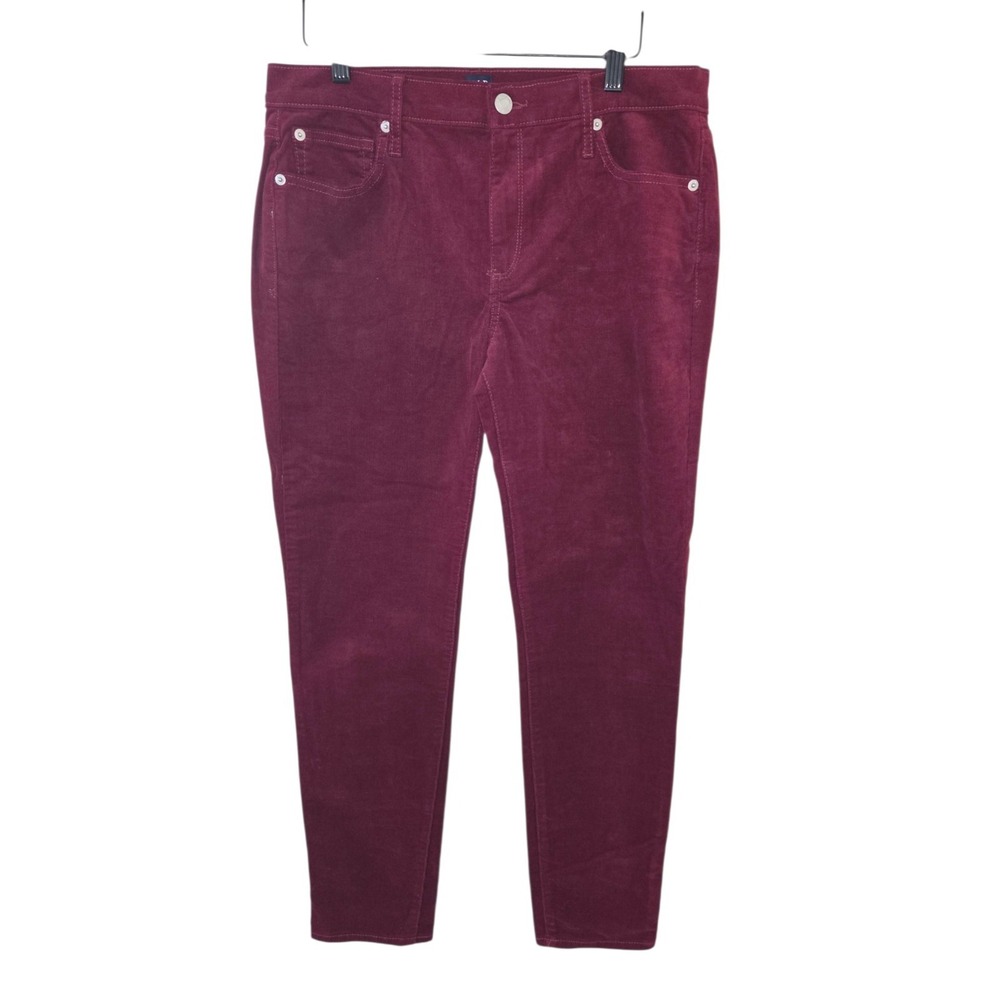 Gap 1969โ Resolution True Skinny Women's Stretch Maroon Denim Jeans Size 30